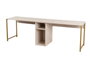 Nordure Twin Study Desk Travertino y Oro